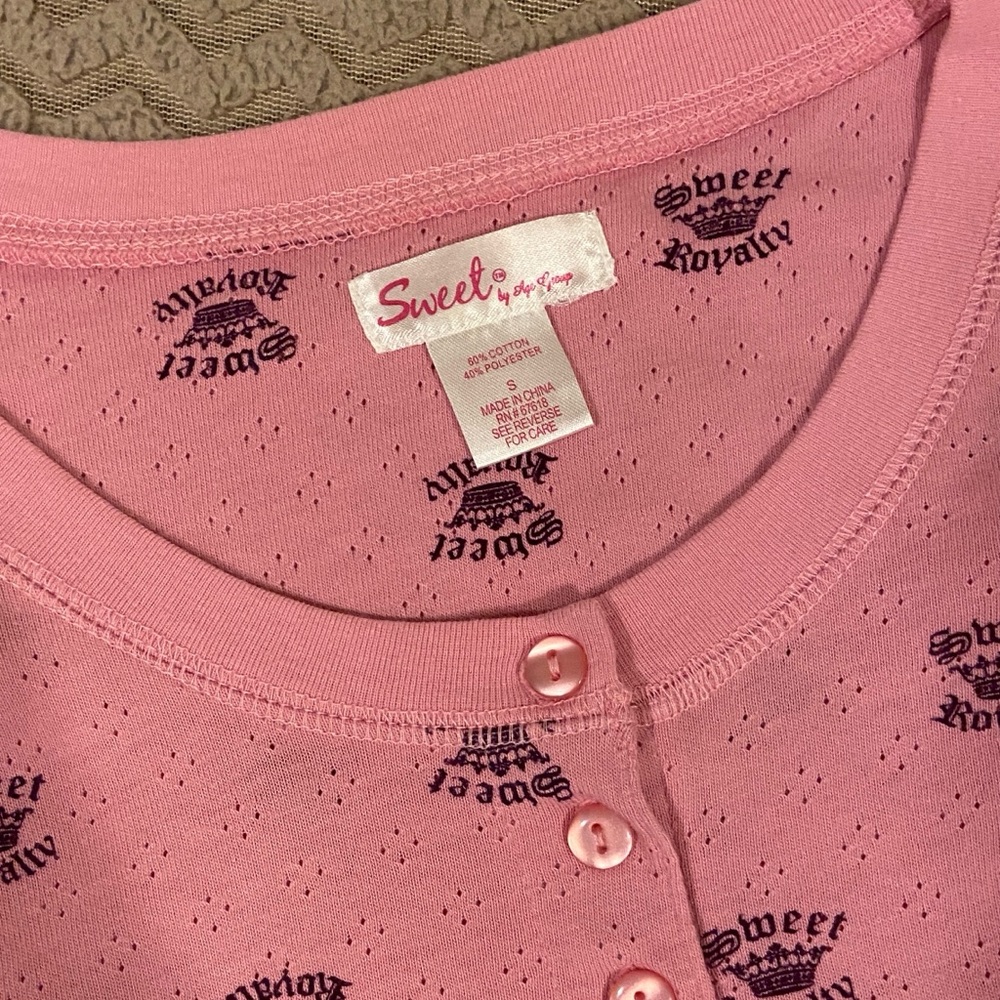 Cozy Pink Patterned Pajama Set - Picture 2 of 2